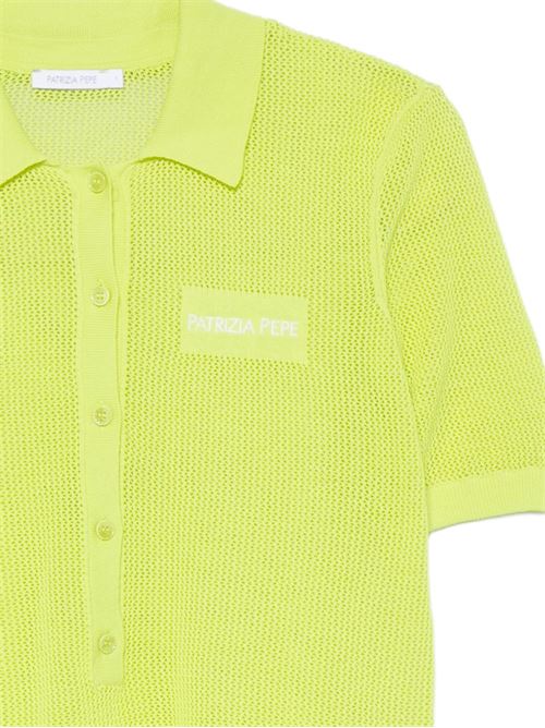 Maglia polo donna Patrizia Pepe lime in rete PATRIZIA PEPE | 2K0372K327G630